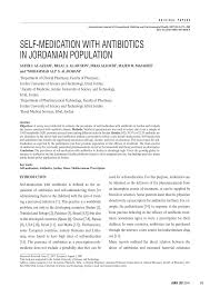 Pdf Self Medication With Antibiotics In Jordanian Population
