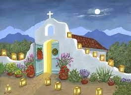 Not feeling traditional holiday decor this year? Southwest Christmas Cards Note Cards Southwest Postcards Southwest Christmas Cards Mexican Art Painting Christmas Art