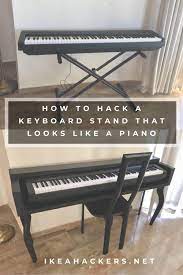 How To Build A Keyboard Stand That Looks Like A Piano See Our Tutorial For A Piano Style Stand For Keyboard Piano Decor Piano Piano Desk