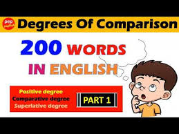 (an) amount or level of something: Degrees Of Comparison 200 Words In English Part 1 Youtube