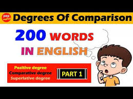 (obsolete except heraldry) a step on a set of stairs; Degrees Of Comparison 200 Words In English Part 1 Youtube