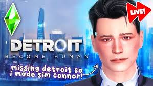 i made CONNOR from Detroit: Become Human in The Sims 4! (because i miss him  💔)