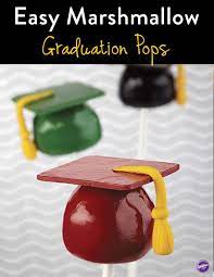 Candy Dipped Marshmallow Graduation Caps Graduation Cakes Graduation Desserts Wilton Cake Decorating