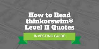 how to read thinkorswim level 2 quotes investormint