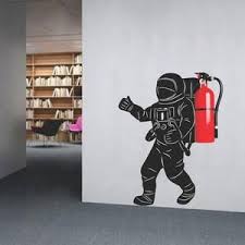 Fire Extinguisher Scuba Diver Silhouette Wall Decal Office Etsy In 2021 Office Wall Decals Funny Wall Decor Fire Extinguisher