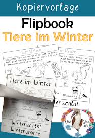 Tiere Im Winter Flipbook Kopiervorlage Zum Basteln Unterrichtsmaterial Im Fach Sachunterricht Winteraktive Tiere Tiere Unterrichtsmaterial