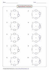 fractions worksheets equivalent fractions fractions multiplication
