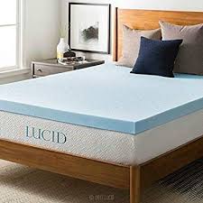 Amazon Com Lucid 3 Inch Ventilated Gel Memory Foam Mattress Topper Queen Home K In 2020 Memory Foam Mattress Topper Foam Mattress Topper Gel Memory Foam Mattress