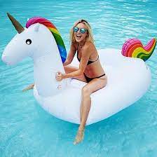 xxl opblaasbare unicorn eenhoorn zwemband luchtbed van 270cm foto ideeen eenhoorn zwembad