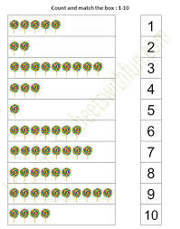 mathematics preschool count and match 1