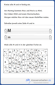 Im ersten schwung sollen die kinder die bilder in der farbe des passenden begleiters ausmalen. Mit Diesem Ubungsblatt Fur Die 1 Klasse Lernt Ihr Kind Den Buchstaben Mm Aufgaben Und Ubungen Zum Er Lesen Lernen 1 Klasse Buchstaben Lernen Unterricht Lesen