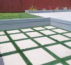 You've created unique stepping stones to add a personal touch to your garden landscaping. Concrete Pavers Pavers Backyard Turf Backyard Concrete Paver Patio