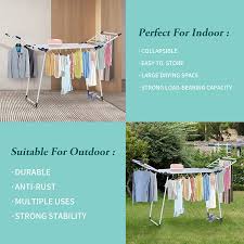 27 27shares laundry dryer racks that won't take up space in your home air drying laundry can be such a chore, especially when you have limited space in your. Buy Yubelles Clothes Drying Rack Gullwing And Foldable Laundry Rack For Indoor Or Outdoor Use Dark Grey Online In Vietnam B077zq9w6g