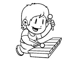 Color in this picture of an owl playing a xylophone and others with our library of online coloring pages. Child Xylophone Coloring Page Coloring Page Book For Kids
