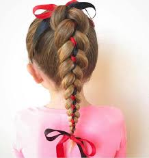 This option is great for both everyday and evening the classic african american french braids are created from three hair strands that are intertwined alternately, overlapping each other. 8 Ribbon Braid Hairstyles For Little Girls Hairstylecamp