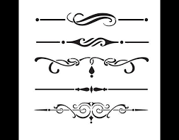 Underline Accents Art Stencil Select Size Stcl1120 By Studior12 Accent Art Stencil Art Art