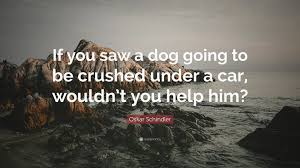 You can choose the most popular free i saw a dog today gifs to your phone or computer. Oskar Schindler Quote If You Saw A Dog Going To Be Crushed Under A Car Wouldn
