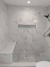 Msi Carrara 12 In X 24 In Glazed Polished Porcelain Floor And Wall Tile 16 Sq Ft Bathroom Remodel Shower Small Bathroom Remodel Bathroom Remodel Master