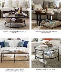 Elke round glass coffee table with brass base + reviews | crate and barrel. We Love Our Parquet Reclaimed Wood Round Coffee Table Too Come Take Another Look Pottery Barn Email Archive
