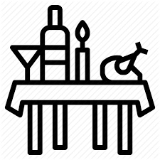 A form of service à la française, buffets are offered at various places including hotels. Restaurant Logo Clipart Table Party Dinner Transparent Clip Art