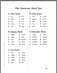 Nonsense Word Assessment Http Www Scholastic Com Content Collateral Resources Pdf R Reading Bestpractices Ph Writing Sight Words Phonics Words Nonsense Words