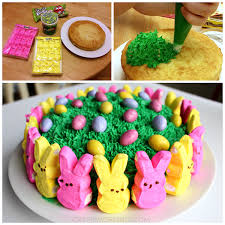 This is a simple dessert that's delicious. Easy Marshmallow Peeps Easter Cake Crafty Morning