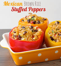 Mexican Brown Rice Stuffed Bell Peppers Proshapefitness Recipe Stuffed Peppers Stuffed Bell Peppers Stuffed Peppers Healthy