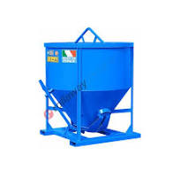 Conical concrete bucket with central unloading and forklift pockets  capacity up to 2600 kg