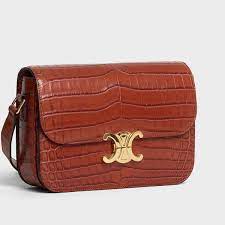Celine Medium Triomphe Bag In Crocodile Tan Handbag Care Bags Celine Bags