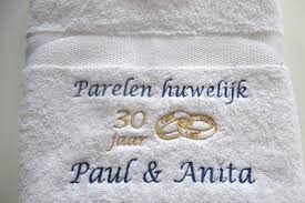 Parelen Huwelijk Cadeau 30 Jaar Getrouwd Huwelijkskado Borduur Kado