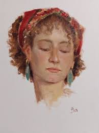 Georgian Grey palette knife painting of northern Ontario skies