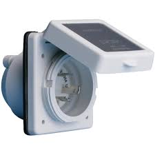 Marinco 30 Amp 125 Volt Power Inlet With Stainless Steel Trim In 2020 Vintage Camper Power Inlets Diy Solar