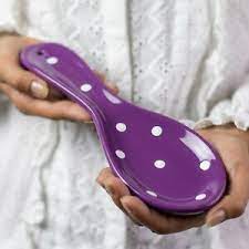 Check spelling or type a new query. Handmade Purple And White Polka Dot Spoon Rest Kitchen Cooking Utensil Holder Ebay