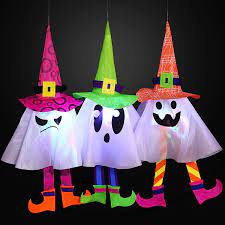 Start with halloween wreaths for the doors. Amazon Com Joyin 3 Packs Halloween Outdoor Ghost Led Light Up Lantern Party Decor For Halloween Outdoor Decoration Halloween Themed Party Decorations Garden Outdoor