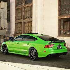 Audi Rs7 Has To Be One Of My New Favorites The Green Paint Is Full Blown And Balls Out Thg Audi A7 Audi Audi Cars