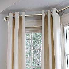 The main problem is that hardware can be crazy expensive, if this will give you one continuous rod and assure that the curtains won't fall between the cracks. Bay Window Curtain Rod Bay Window Curtain Poles Bay Window Living Room Bay Window Curtains Living Room