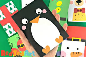So do keep coming back for our the super simple christmas card designs and tutorials!!! Super Simple Penguin Card Design Red Ted Art Make Crafting With Kids Easy Fun