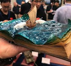 Miniature Ancient Sailship On Book Base Ocean Diorama Modeler Not Known Miniature Ancient Sailship On Book Base Ocean Dior Ocean Diorama Diorama Miniature Art