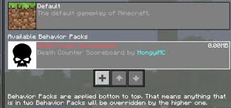 Death Counter Scoreboard Minecraft Pe Mods Addons