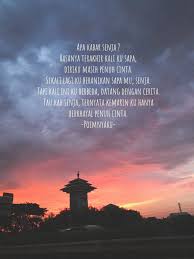 Senja Berbincang Cinta Instagram Sajak