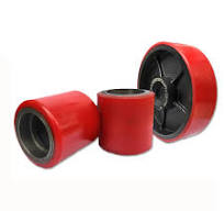 Custom Nylon Polyurethane Forklift Truck Front Back Wheel & Tires PU on  Cast Iorn Roller with Steel Sleeve