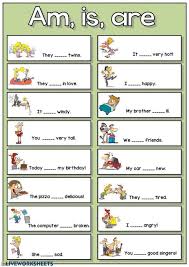 Am Is Are Interactive Worksheet English Phonics English Grammar For Kids Teaching English Grammar