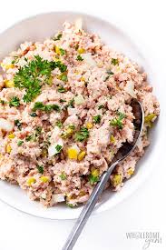 Place the ham in a large bowl along with the celery, red onion, mustard, mayonnaise, pickle relish, black pepper and parsley. Keto Deviled Ham Salad Recipe Wholesome Yum