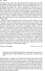 Stephen Burman, The Black Progress Question: Explaining the African  American Predicament (London: Sage Publishers, 1995, £19.95). Pp. 236. ISBN  0 8039 5061.