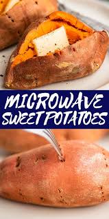 Sweet potato is so versatile! The Best Microwave Sweet Potato Microwave Sweet Potato Cooking Sweet Potatoes Healthy Recipes For Diabetics
