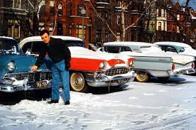 Maybe you would like to learn more about one of these? Snow Parking In 1959 Vintage Cars Vintage Cars 1950s Car Images