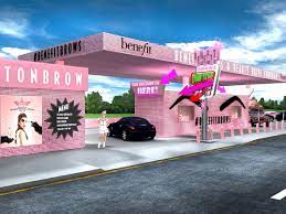 Benefit Cosmetics Is Building A Free Drive Thru Brow And Beauty Bar Benefit Cosmetics Beauty Bar Free Beauty Products