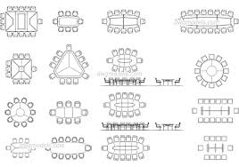 Conference Table And Chairs Set Dwg Free Cad Blocks Download