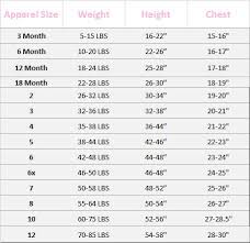 Girls Size Chart 47 Best Baby Toddler And Childrens Clothing