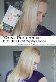 L Oreal Preference 11 11 Ultra Light Crystal Blonde Beauty By Miss L In 2020 Platinum Blonde Toner Permanent Hair Dye Loreal